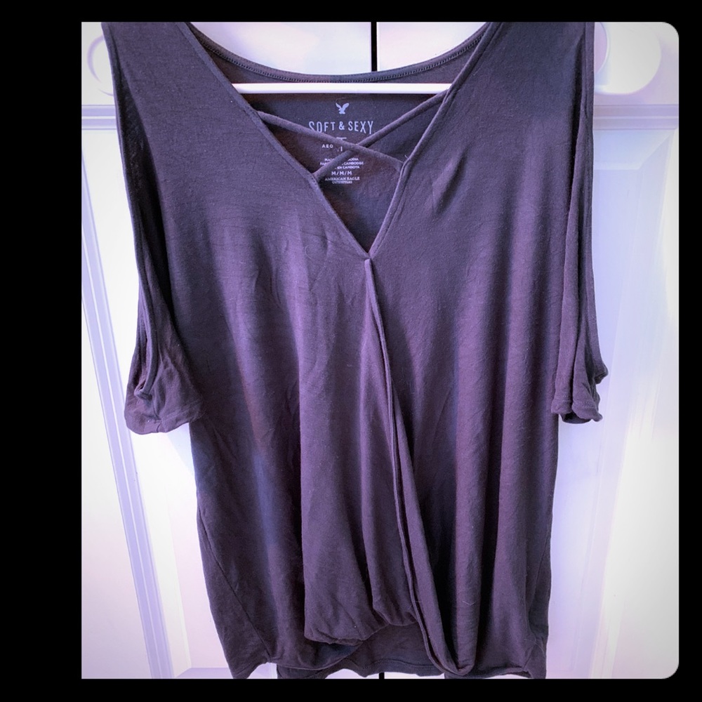 American Eagle Open Shoulder Blouse- Medium